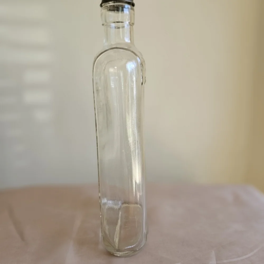Old Mr. Boston Liquors Glass Bottle with Embossed Grape‎ Vine Design